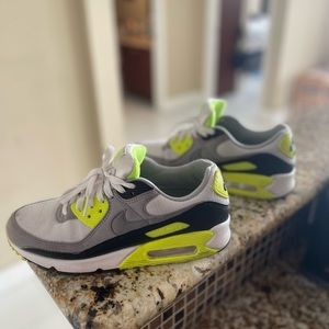 Nike air max 90 lime green white black womens 9